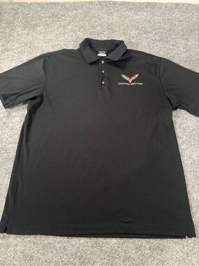 NIKE Dri Fit Golf Shirt Corvette RACING Performance Chevrolet Mens XL